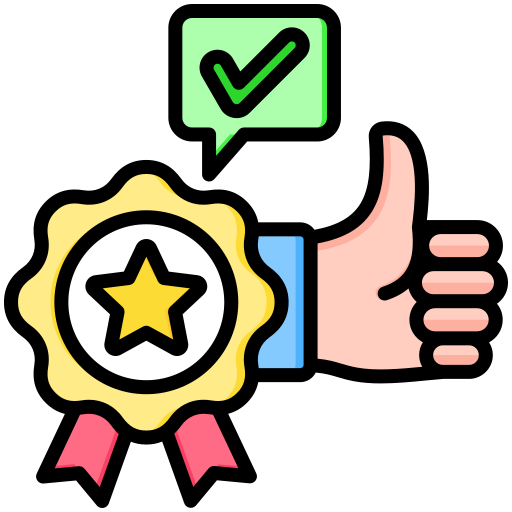 Thumbs up with a badge